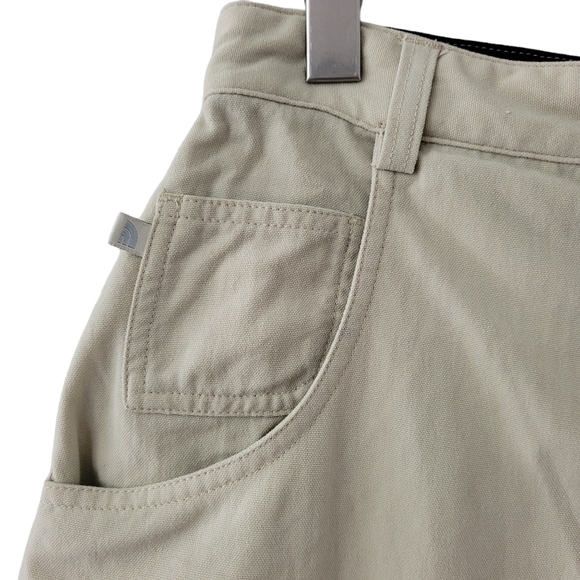 NORTH Face Y2K Shorts Khaki Hi-Waist Hike Athleisure Nylon Size 12 - Picture 4 of 7